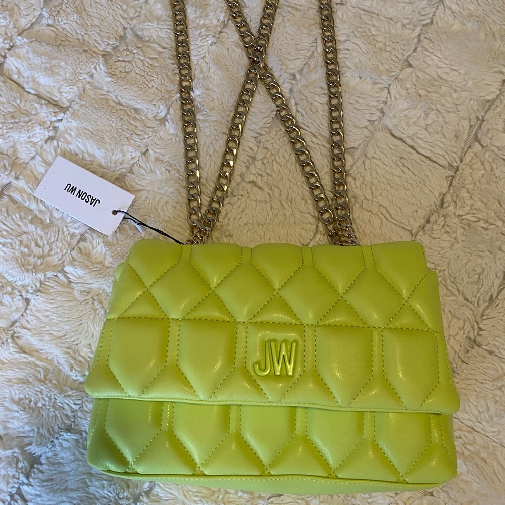JW Anderson Lime Green Quilted Shoulder Bag